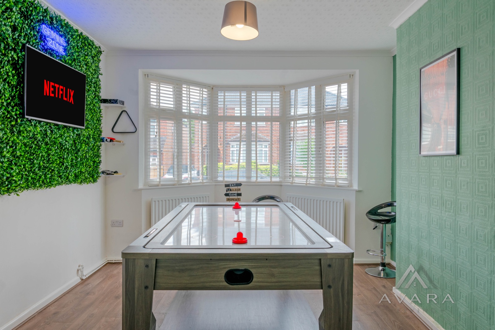 Games room with air hockey and entertainment at Avara Living Leicester