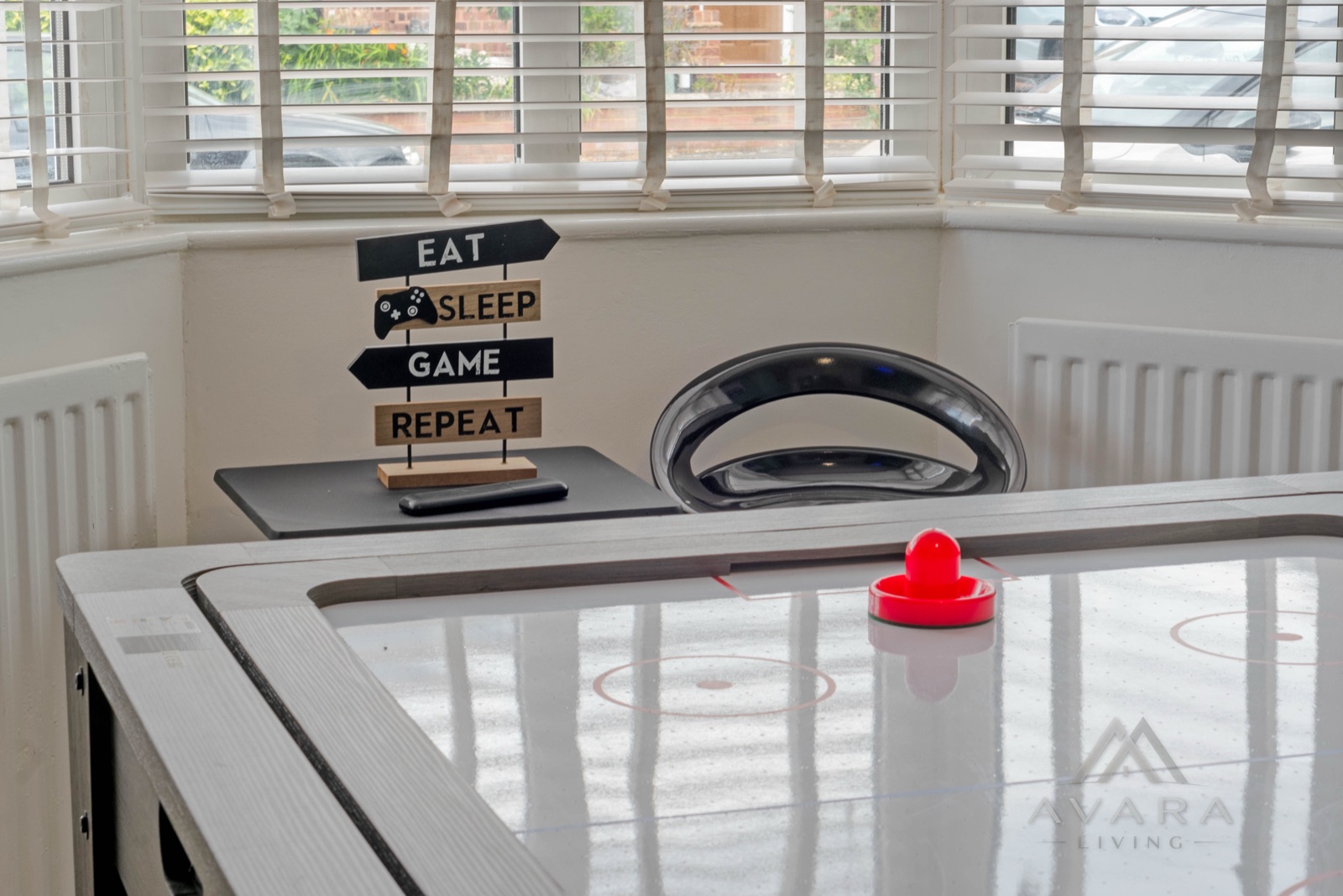 Games room entertainment setup at Avara Living Leicester